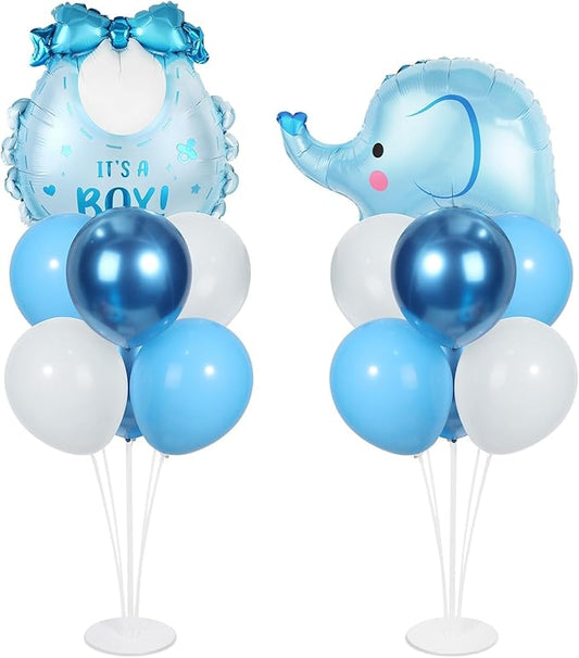 Elephant Baby Shower Decorations Party Balloons Stand Kit 2 Sets with