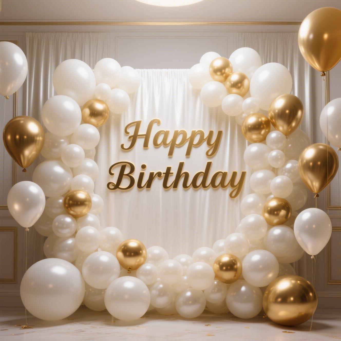 DRWKAY Pearl White Balloons 100 Pack, 12 Inch Latex Helium Pearl White