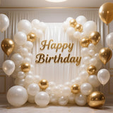 DRWKAY Pearl White Balloons 100 Pack, 12 Inch Latex Helium Pearl White
