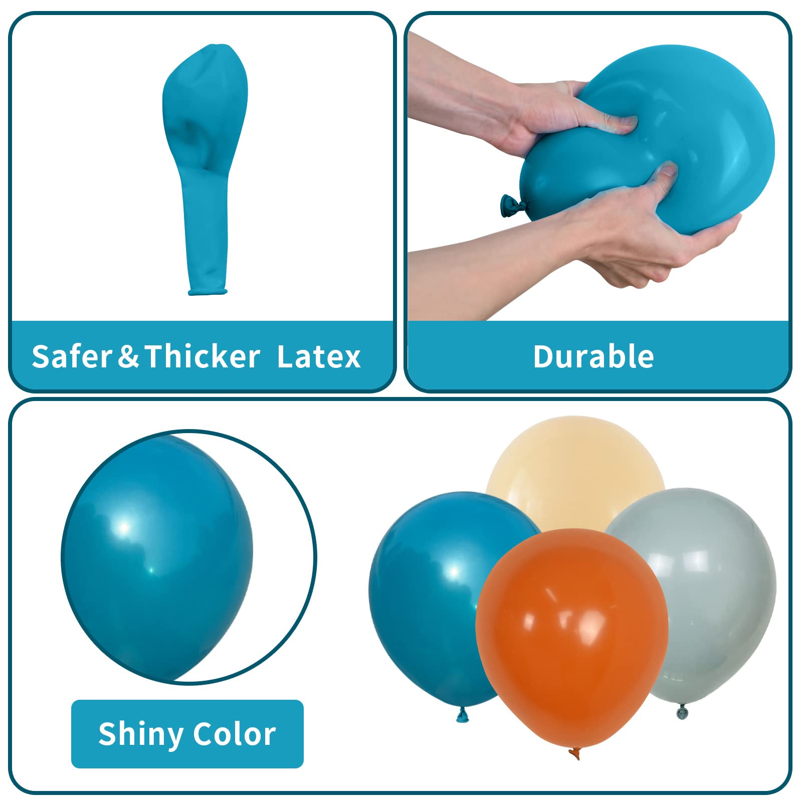 Blue and Orange Balloons Arch Kit, Space Balloon Arch Garland Kit With