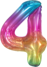 KatchOn, Giant Rainbow 4 Balloon Number - 40 Inch | Number 4 Balloons