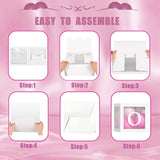 Baby Girl First Birthday Decorations Pastel Pink White Balloons 40