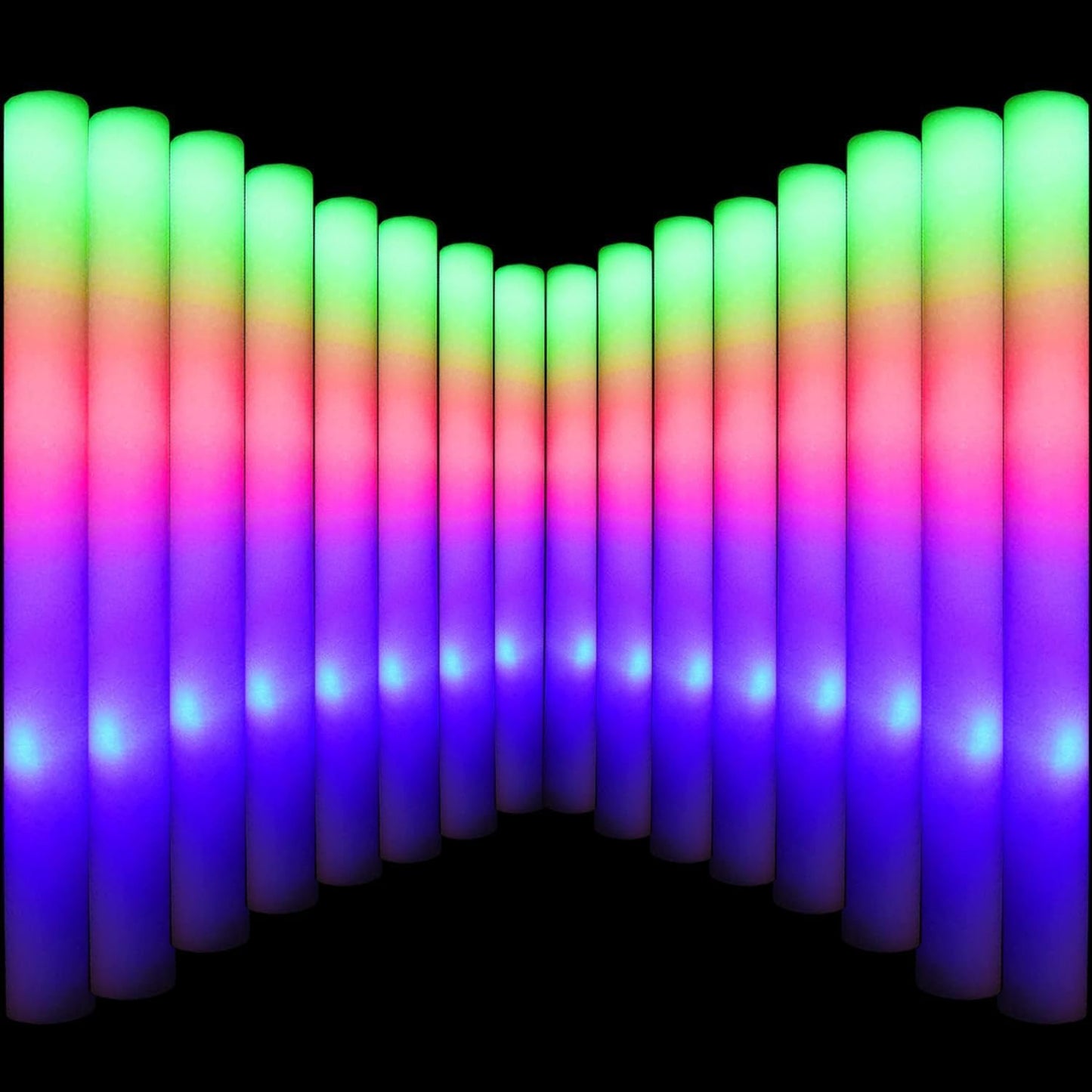 LifBetter Light Up Glow Sticks Bulk, LED Foam Sticks in The Dark with