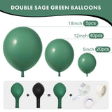 Sage Green Balloons Double Stuffed Garland Different Sizes 18 12 5