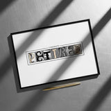 Framed Retirement Decorations Guest Book for Men 12 x16 Black
