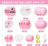Pink Graduation Decorations Class of 2026 - Set of 4 Balloons Boxes