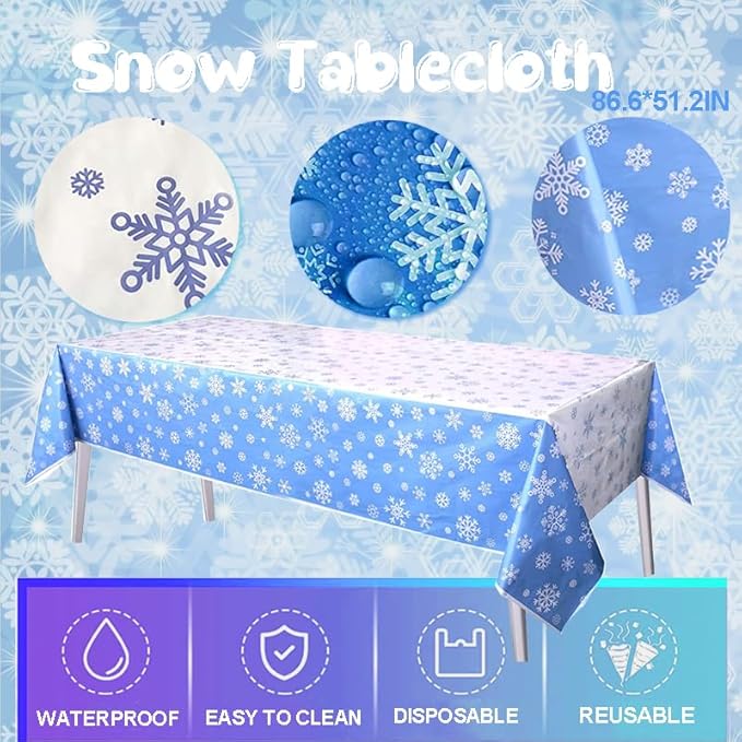 Snow Princess Birthday Party Decorations 137Pcs Girls Snow