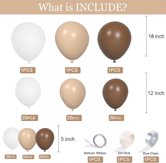 Neutral Balloon Garland Kit Boho Gender Reveal Balloons Arch Brown