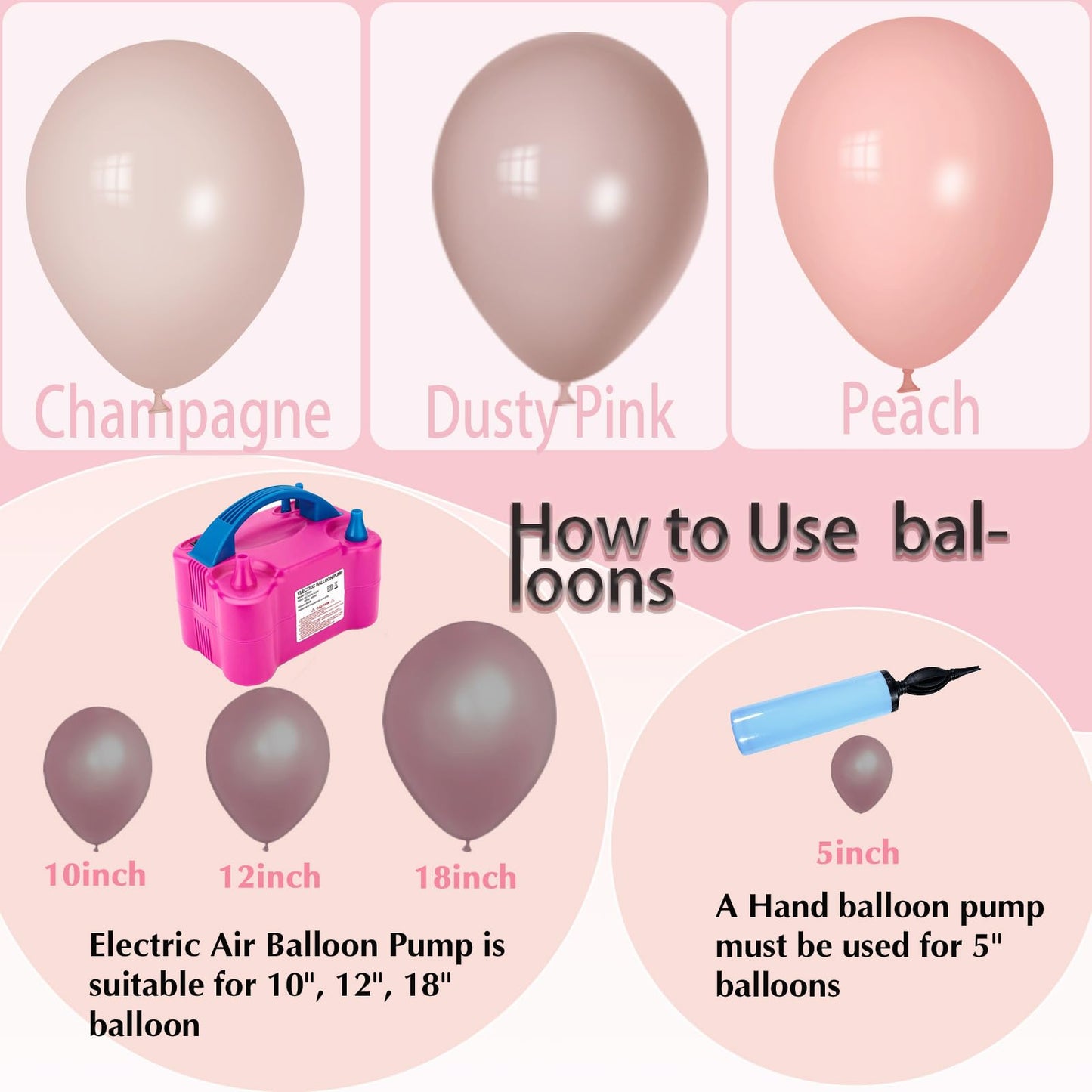 Peach Blush Balloons - Peach Blush Balloons Different Sizes 18 12 10 5
