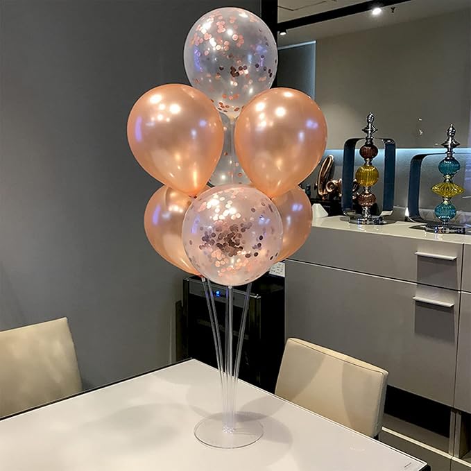 Rose Gold Balloon Stand Centerpiece Table Decorations for Birthday