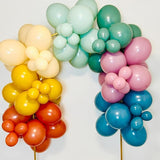 Muted Rainbow Balloons Assorted Colors, 12Inch Dusty Pastel Orange
