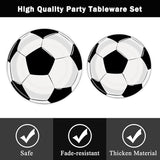 96 Pcs Soccer Plates and Napkins Soccer Party Supplies for Birthday