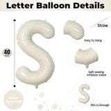 40 Inch Cream BIG SIS Balloons, Large Beige Neutral Big Sis Balloon