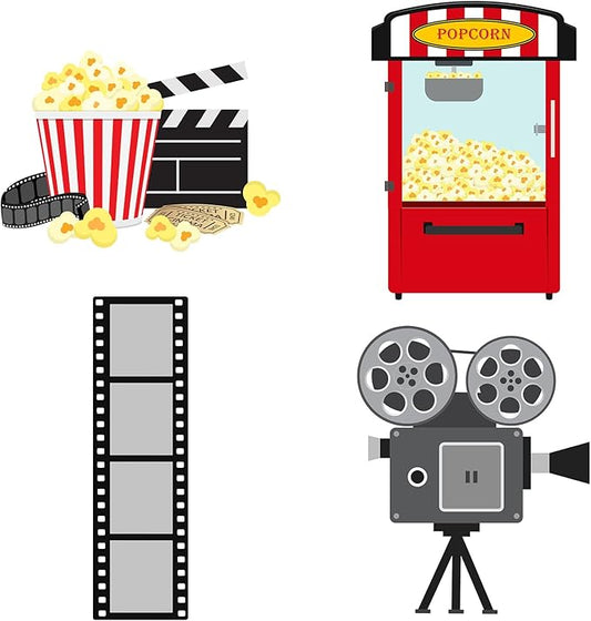 4 Pcs Large 20 X 30 Movie Night Cardboard Cutouts Academy Awards