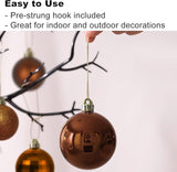 Bronze Christmas Ornaments - Christmas Tree Decorations Shatterproof