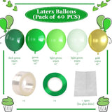 Green and Gold Balloons, 60Pcs 12Inch Different Shades Green Balloon