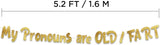 Pre-Strung Hilarious Adult Birthday Gold Glitter Banner - Funny