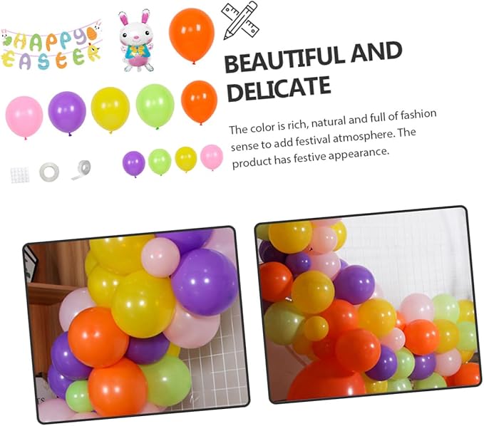 Easter Party Decorations Balloon Set Hanging Bunting and Banner