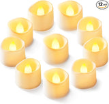 Homemory 12-Pack Flameless LED Tea Lights Candles Battery Operated, 20