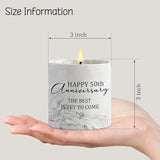 50th Anniversary Candle for Couples 50th Golden Anniversary Wedding