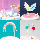 Unicorn Cake Topper Magic Unicorns Sculpture Pink Hairball Arch