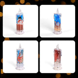 Flameless LED Candles Set of 4 with Santa Claus Snowman Decals