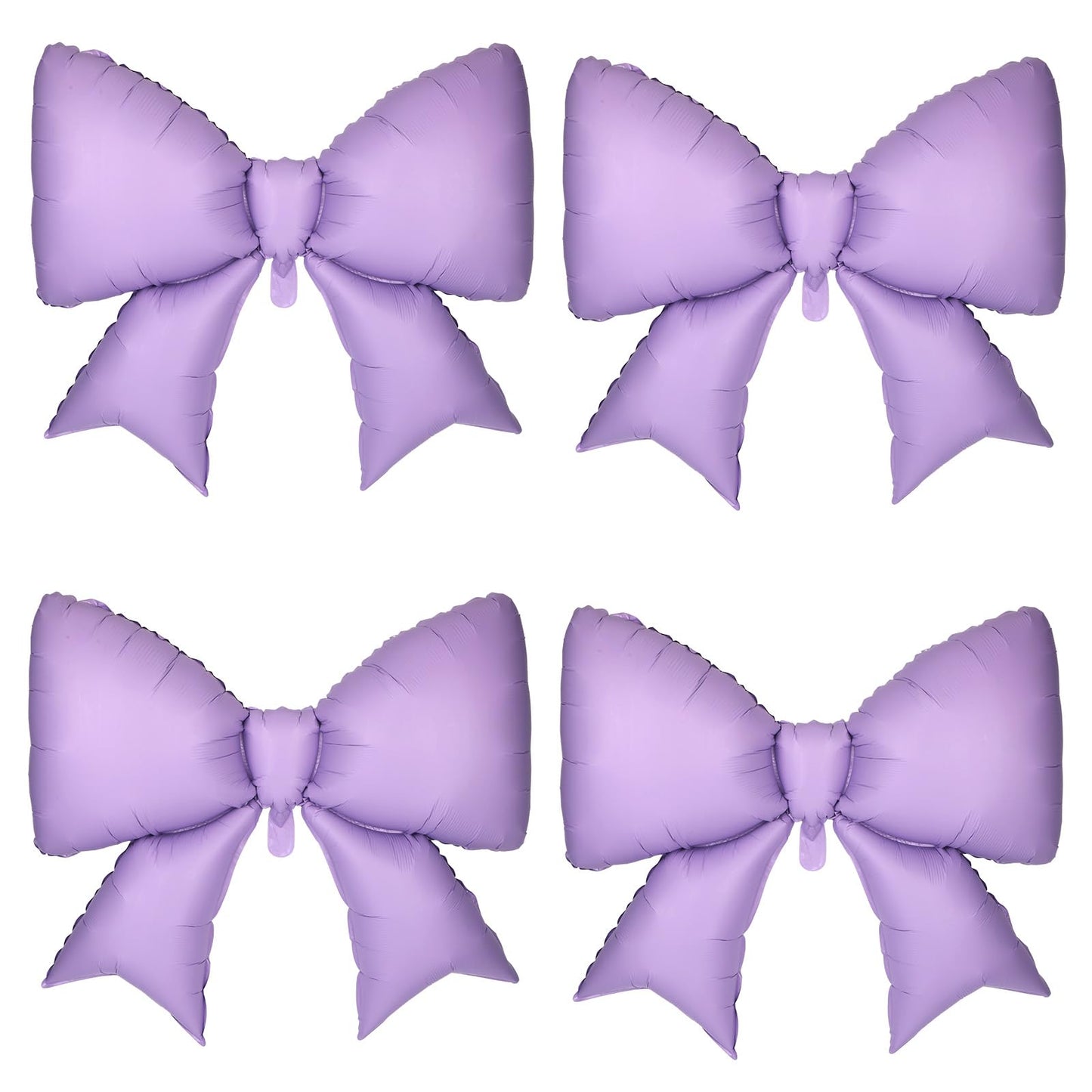 4Pcs Giant Bow Balloons, 97.5cm/38in Big Elegant Coquette Theme Purple