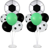 Soccer party Balloons Stand Kit 2 Sets with 2 Soccer Foil Balloons