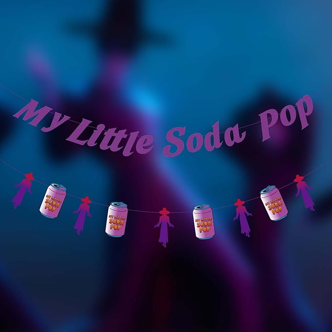“My Little Soda Pop” Demon Movie Party Banner, Coquette Soda Theme
