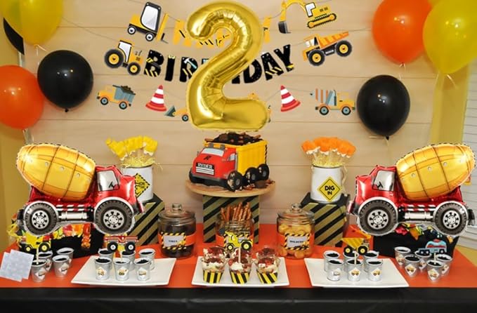 Construction 2nd Birthday Party Supplies Dump Truck Party