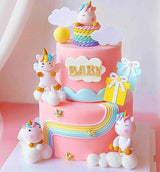 Luxury Unicorn Rainbow Cake Decoration Topper for Birthday Baby
