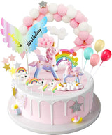 Unicorn Cake Topper Magic Unicorns Sculpture Pink Hairball Arch