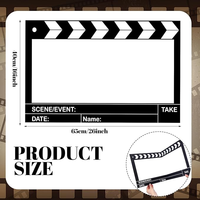 Large Movie Night Photo Booth Props 25.59 x 15.75 Inch Movie Theme