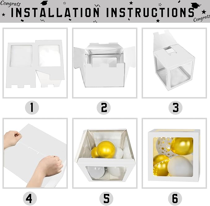 2026 Graduation Decorations, White Graduation Decorations, Balloons