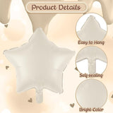 Cream 21st Birthday Balloons for Her, Large Beige Sand White Neutral