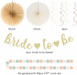 Sage Green Pink Bridal Shower Bachelorette Party Decorations 22pcs