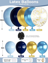 Navy Blue and Gold Balloons Garland Arch Kit Graduation Balloon Arch