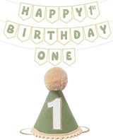 Sage Green First Birthday Decorations One Birthday Hat and Pre