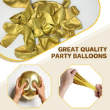 MEBAY Gold Balloons 12 inch 100 pcs Chrome Metallic Latex Birthday