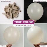 Bezente White Sand Latex Party Balloons - 100 Pack 12 inch Round