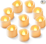 Homemory 12-Pack Flameless LED Tea Lights Candles Battery Operated,