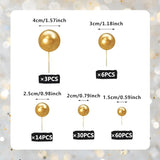 113 PCS 5 Size Ball Cake Picks Colorful Ball Shaped Cake Topper Pearl