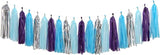Purple-Blue Silver Frozen Party-Decorations Tassel-Garland -20pcs