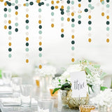 Sage-Green Ivory-Gold Bridal-Shower Decorations Streamers - 52FT