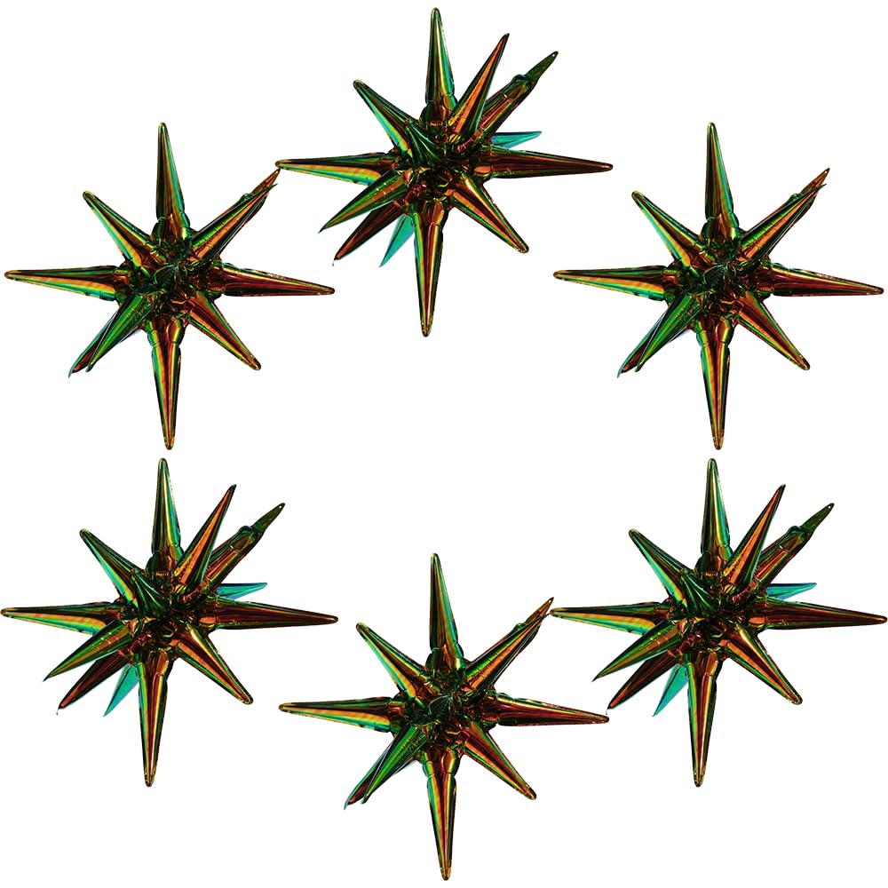 Dazzle Black Green Balloon 14-Pointed One-Piece Star Explosion Balloon