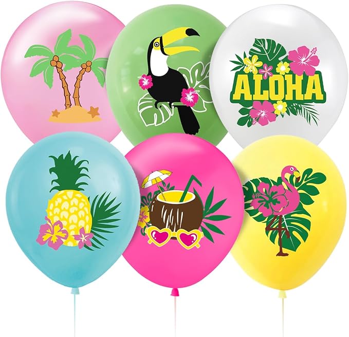 164Pcs Hawaii Themed Happy Birthday Party Decorations Plates Napkins