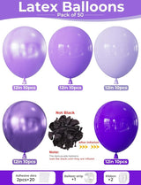 Purple Balloons - 12 Inch Dark Metallic Purple Balloons Macaron