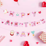 Happy Galentine's Day Banner Pink Galentine’s Day Garlands