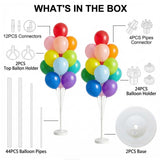 Tosuced Balloon Column Stand Kit,2 Sets of Assorted Rainbow Ballo 13-c