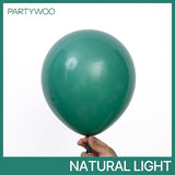 PartyWoo Dark Green Balloons 140pcs Different Sizes Pack of 18 12 10